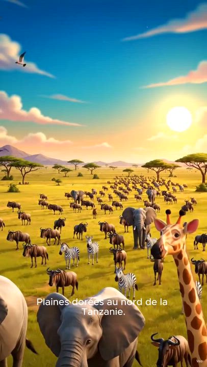 🌍 Step into the breathtaking Serengeti National Park, where endless golden plains, incredible wildl...