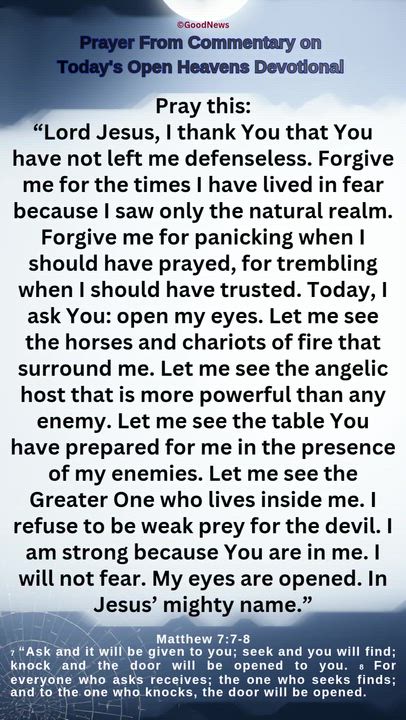 #PrayerFromCommentaryOnTodaysOpenHeavensDevotionalbyPastorEAAdeboye 
1 John 5:14-15 Voice
We live in...