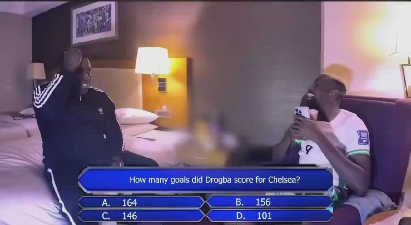 Frank Edoho asked Victor Osimhen how many goals Didier Drogba scored for Chelsea. Osimhen wasn’t sur...