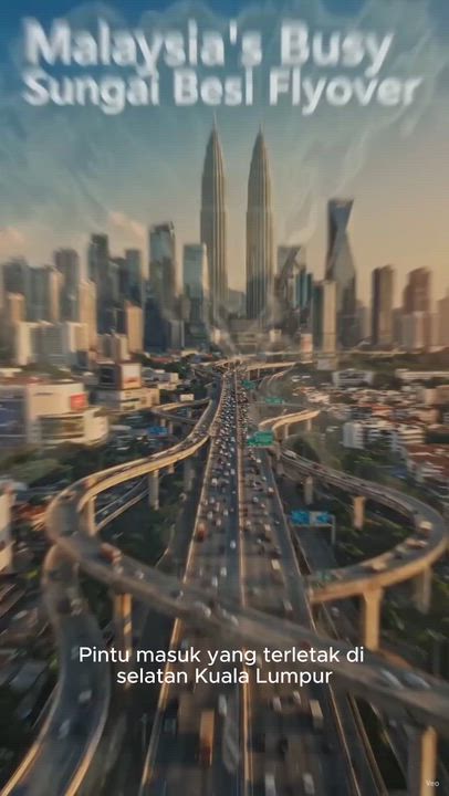**🌉 The Sungai Besi Flyover is a vital transportation link in Kuala Lumpur, Malaysia, connecting ma...
