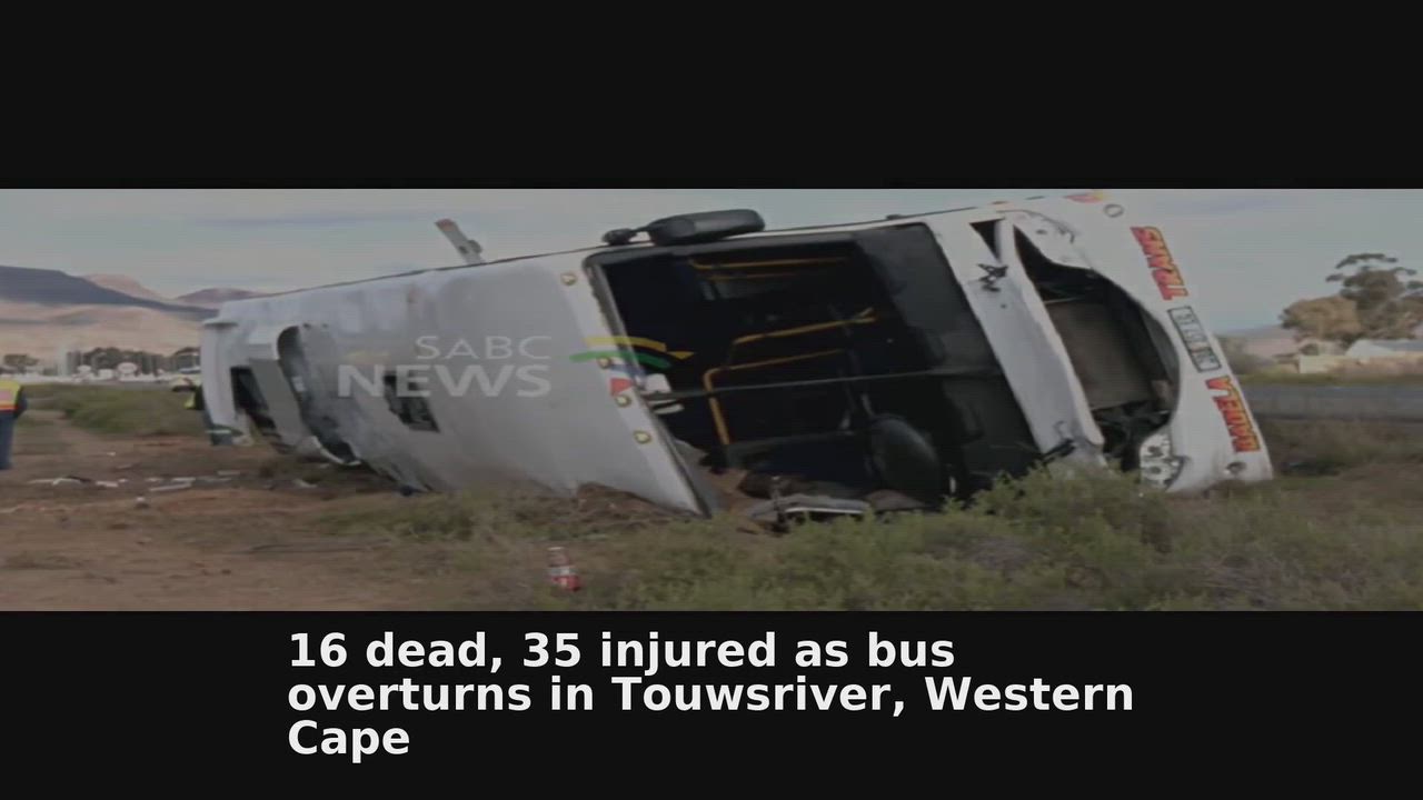 Top 10 South Africa headlines 🙄🚀 discussions:
1. 16 dead, 35 injured as bus overturns in Touwsrive...