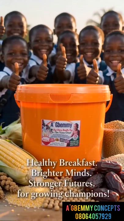 Your Tom Brown Queen......... A'Gbemmy Healthy Pap Tom Brown cereal...... Nourishment that speaks