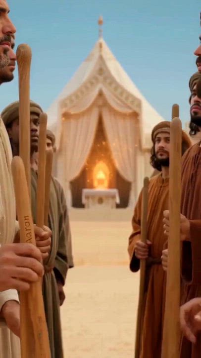 🌿 **Aaron's rod blossomed overnight, proving God's choice of His appointed priest.** A powerful rem...