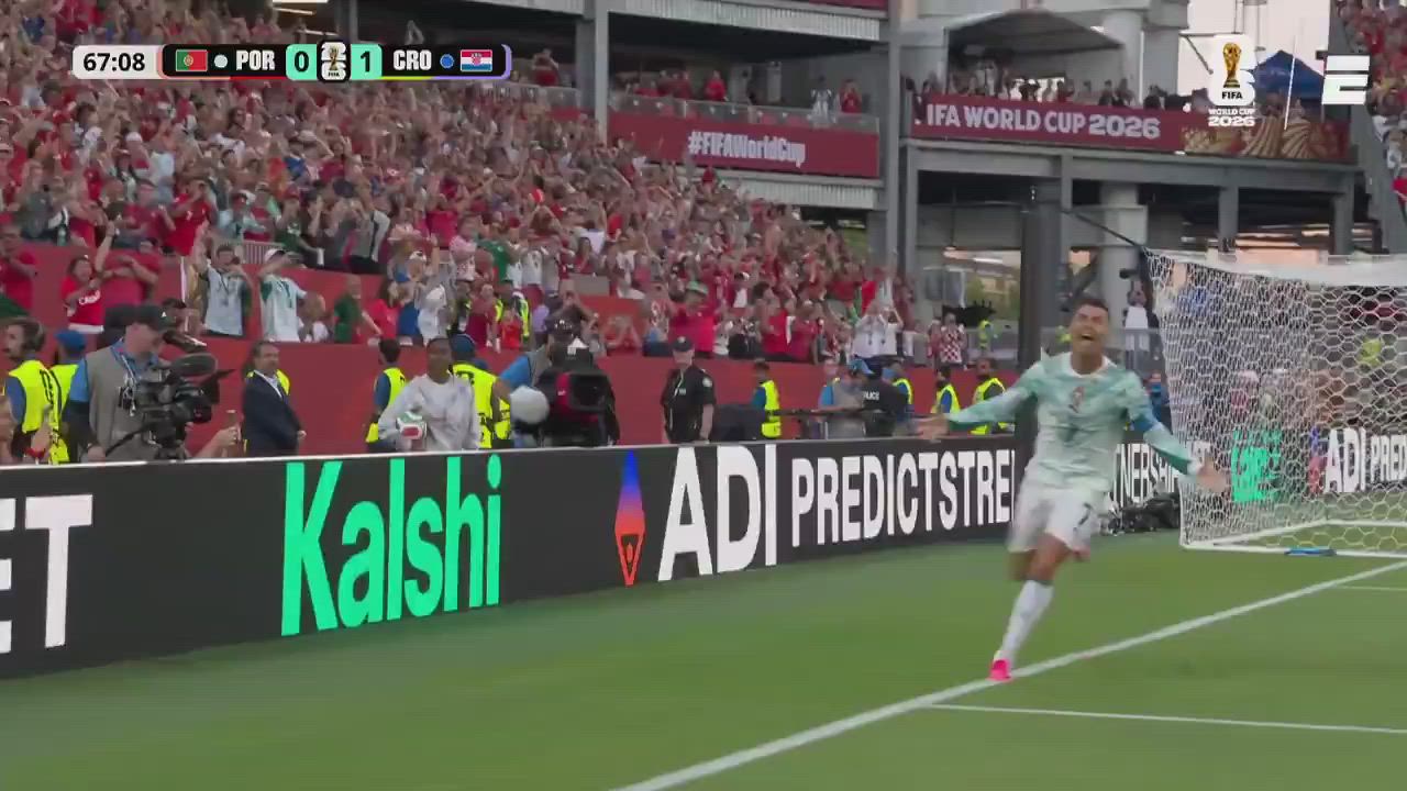 Cristiano Ronaldo scored in a World Cup knockout round game for the first time in his career!. He is...