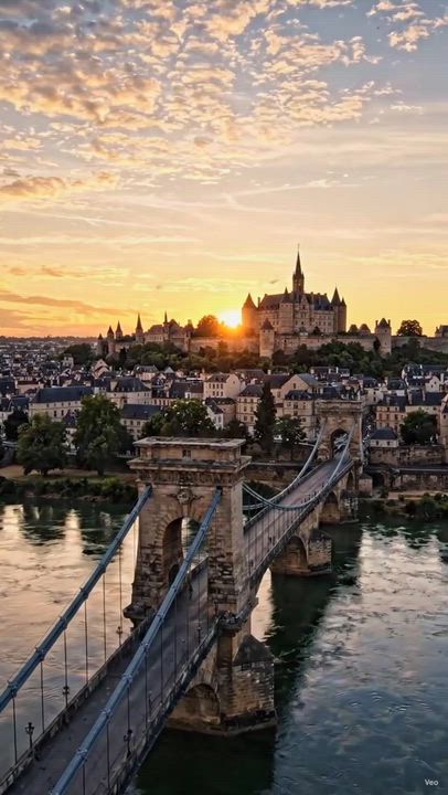 Discover the timeless beauty of Angers Bridge in France—a historic crossing that has connected peopl...