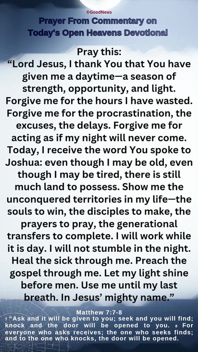 #PrayerFromCommentaryOnTodaysOpenHeavensDevotionalbyPastorEAAdeboye 
1 John 5:14-15 Voice
We live in...