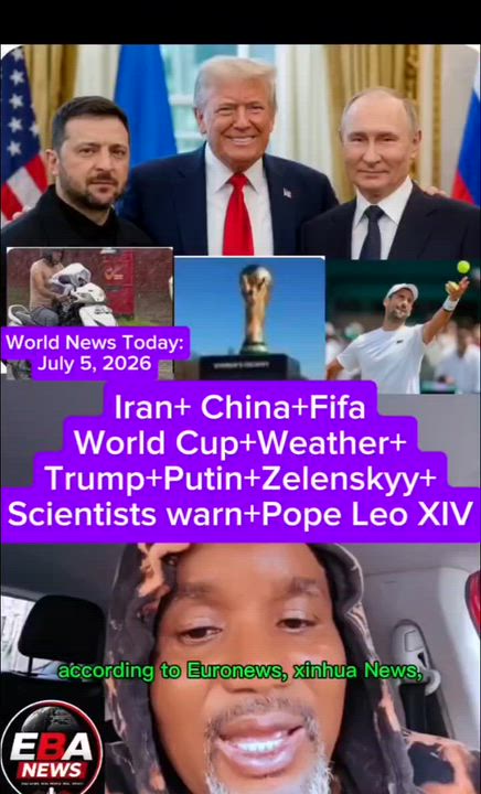 Iran+ China+Fifa
World Cup+Weather+
Trump+Putin+Zelenskyy+
Scientists warn+Pope Leo XIV