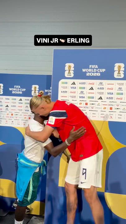 Vini Jr hails Erling Haaland after the match yesterday.