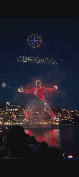 🚨 BREAKING: Cristiano Ronaldo's drone farewell unveiled in Madeira, Portugal 🇵🇹 🐐