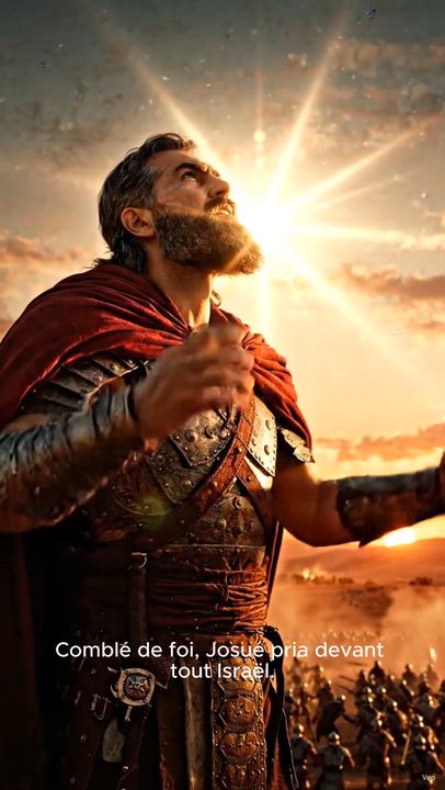 **Joshua prayed. God answered. The battle continued in extended daylight, and Israel secured the vic...