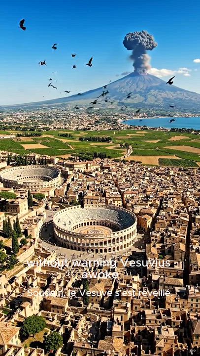 Mount Vesuvius changed history forever. 🌋 In AD 79, its eruption buried Pompeii, preserving an enti...