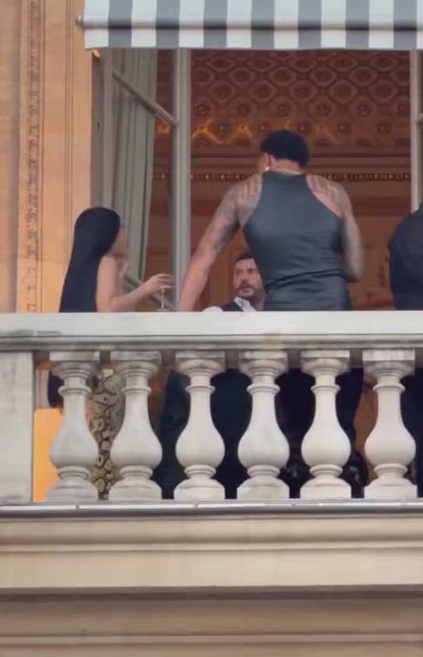 CardiB sharing a moment with Maduka Okoye