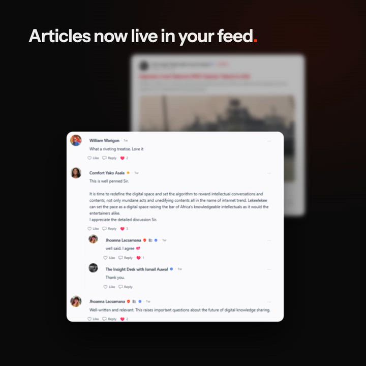 Some stories don't fit in a post.
 
That's why articles now live in your feed. Formatted to be read,...