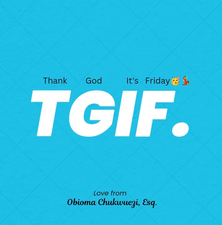 Thank God it is Friday, Amazing people! 🥳💃🏾

Take a deep breath, slow down a little, and celebrat...