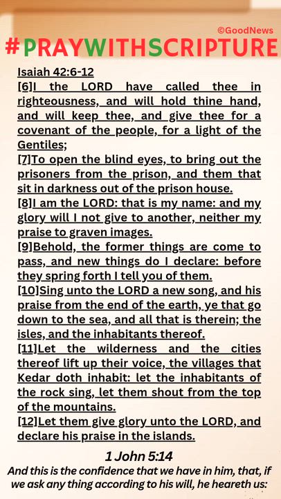 #PrayWithScriptureTodaysBibleReading 
Isaiah 43:11-19,21
[11]I, even I, am the LORD; and beside me t...
