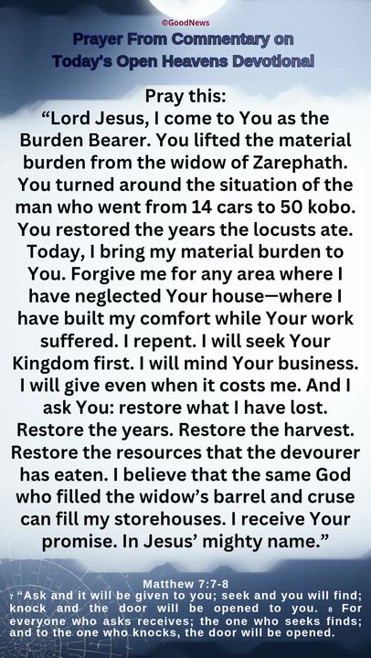 #PrayerFromCommentaryOnTodaysOpenHeavensDevotionalbyPastorEAAdeboye 
1 John 5:14-15 Voice
We live in...