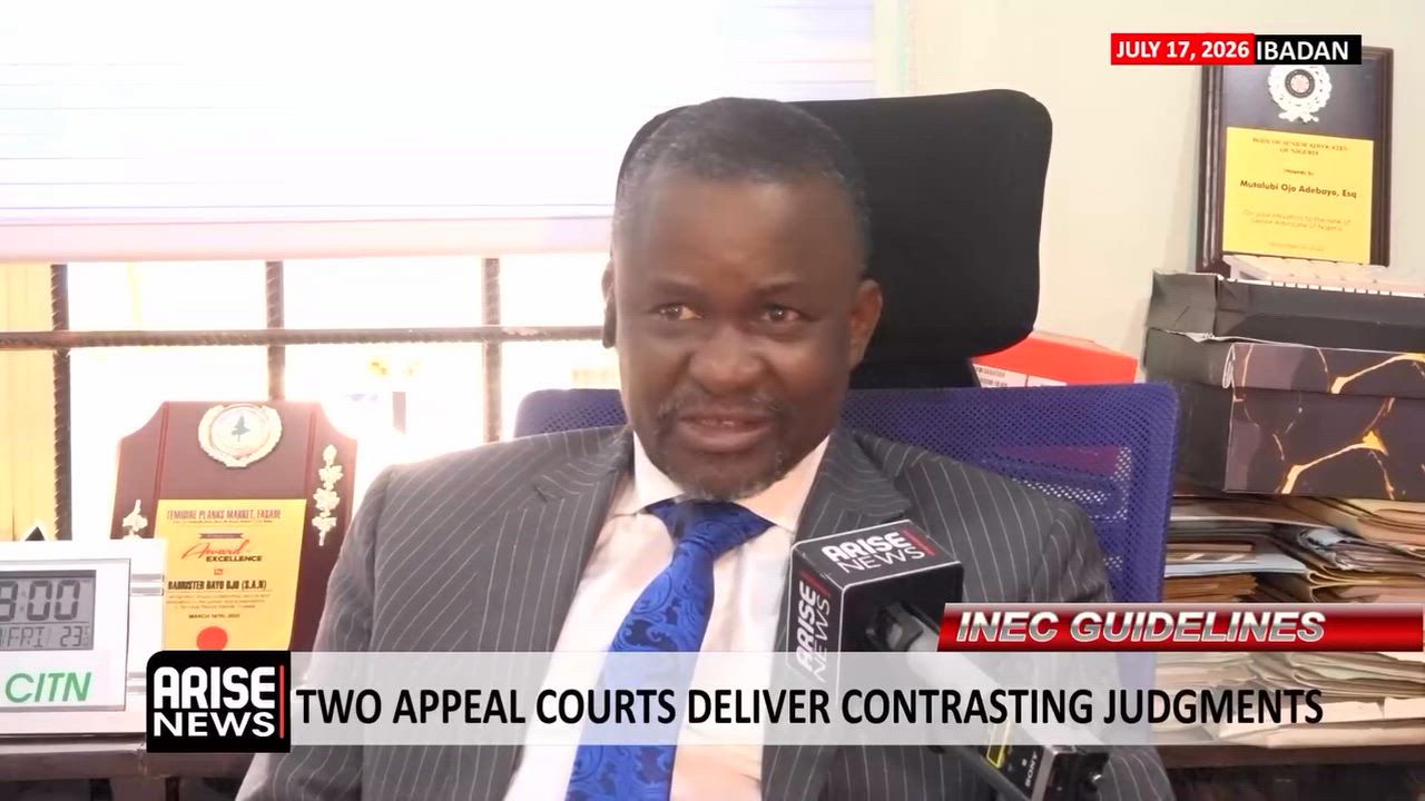 INEC Guidelines: There Was No Conflicting Court Of Appeal Judgment, Only The Youth Party Appeal Was...