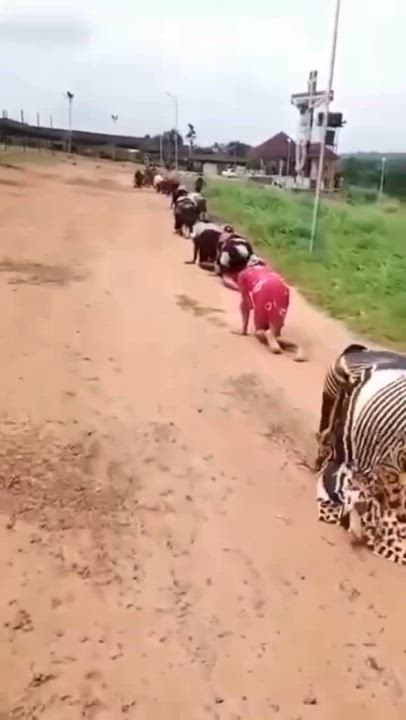 A pastor instructed members of his church to crawl several miles on their knees to receive God's ble...