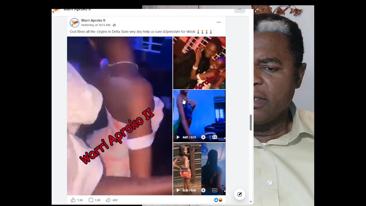 These videos of Favour dancing with a guy are the wrong idea guys are having to justify the madness...