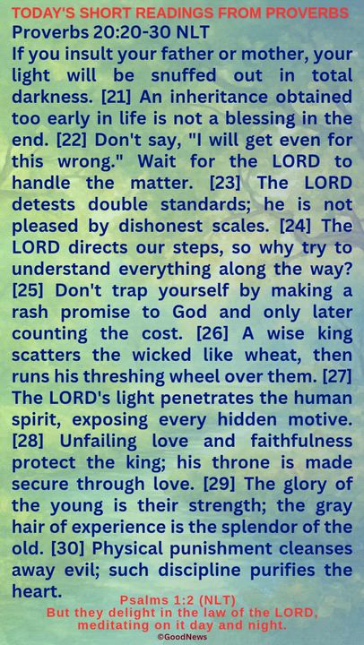 #DailyScriptureDelightsFromProverbs
Proverbs 4:7-9 TLB
Getting wisdom is the most important thing yo...