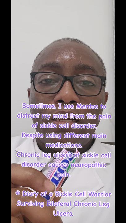 Sometimes, I use Mentos to distract my mind from the pain of sickle cell disorder,
Despite using dif...