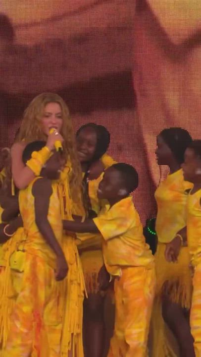 The Triplets Ghetto Kids🇺🇬 performed the #FIFAWC2026 anthem "Dai Dai" with Shakira🇨🇴 during her New...