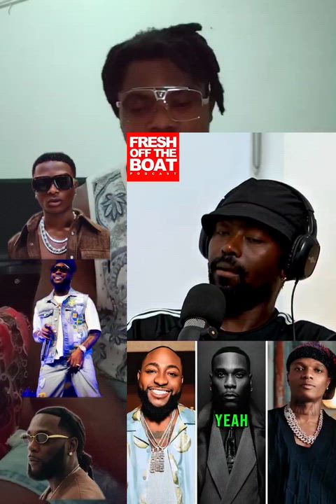 The list everyone uses: Wizkid, Davido, Burna Boy 😏  
But according to him... Burna & Asake not the...