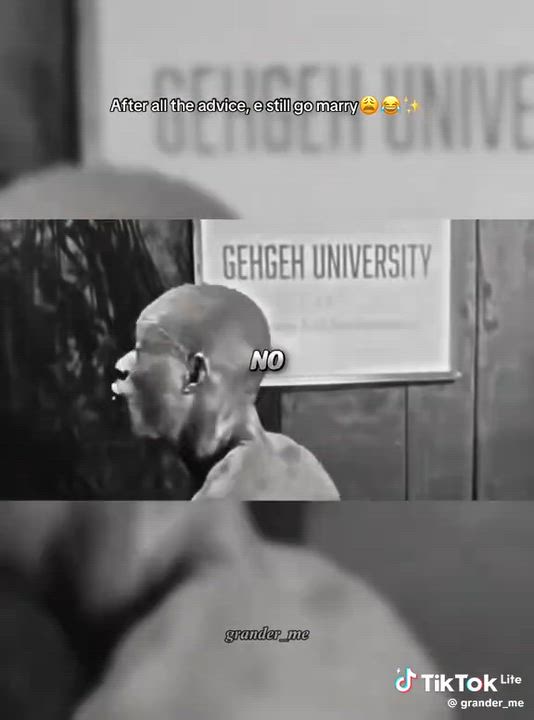 Gehgeh don marry, after all the advice😂… E do wedding, e no tell us😅