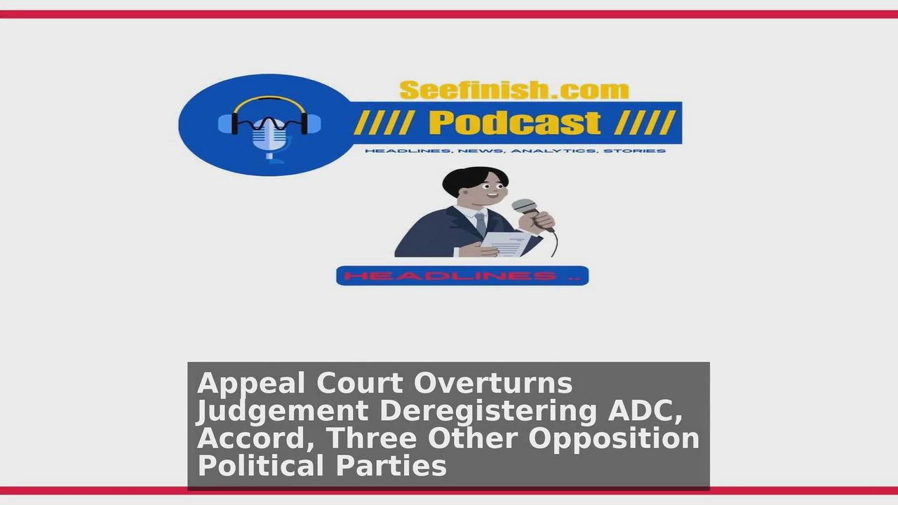 Top 10  Nigeria  headlines 🙄🚀 discussions:
1. Appeal Court Overturns Judgement Deregistering ADC,...
