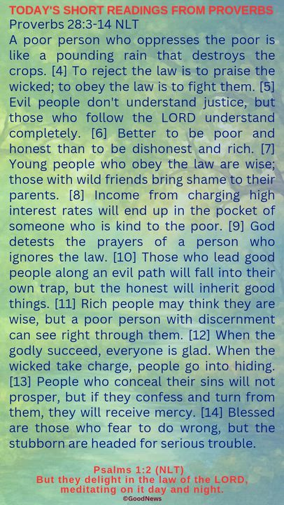 #DailyScriptureDelightsFromProverbs
Proverbs 4:7-9 TLB
Getting wisdom is the most important thing yo...