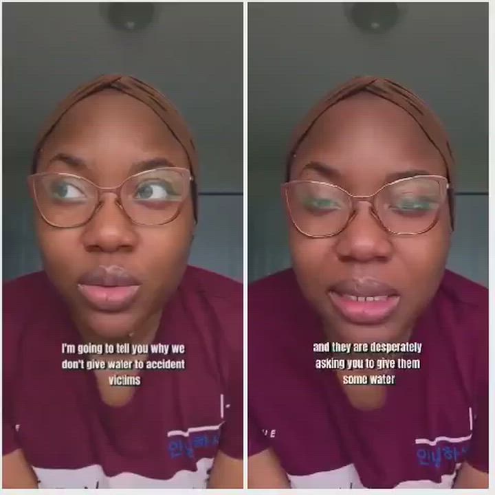 Nurse reveals why water should not be given to accident victims and why 

Watch and learn