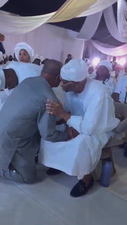 Peter Obi at the Service of Songs for the late mother of Gbadebo Rhodes-Vivour in Lagos, Nigeria.