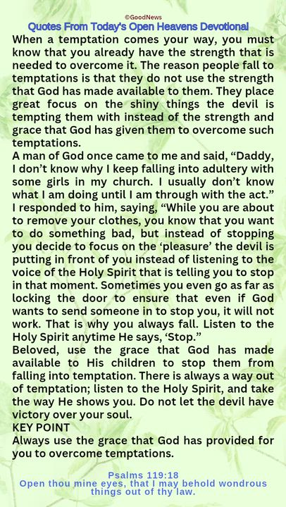 #QuoteFromTodaysOpenHeaven
Read through and follow the steps and action points. Be inspired, love Go...