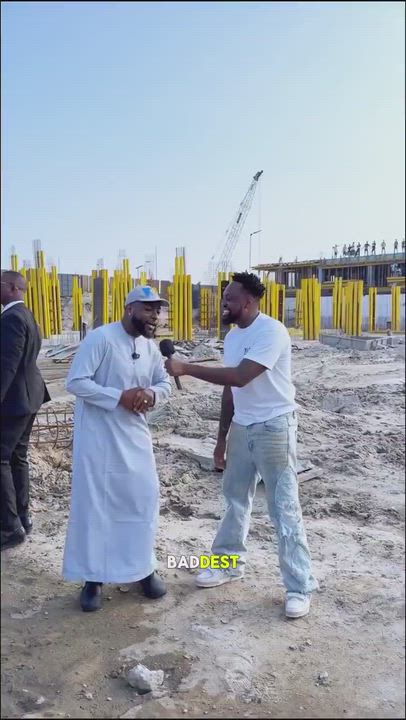 Egungun interviews Davido at the construction site 🏗️ of his mansion in Lagos