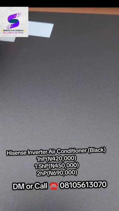 Hisense Inverter Air Conditioner (Black 🖤)
Give your house a cool look with the Hisense black inver...