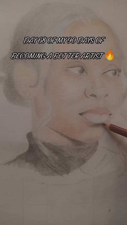 DAY 68 OF MY 90 DAYS OF BECOMING A BETTER ARTIST #giftedhands #royaltyalexartworld #celebrityartist...