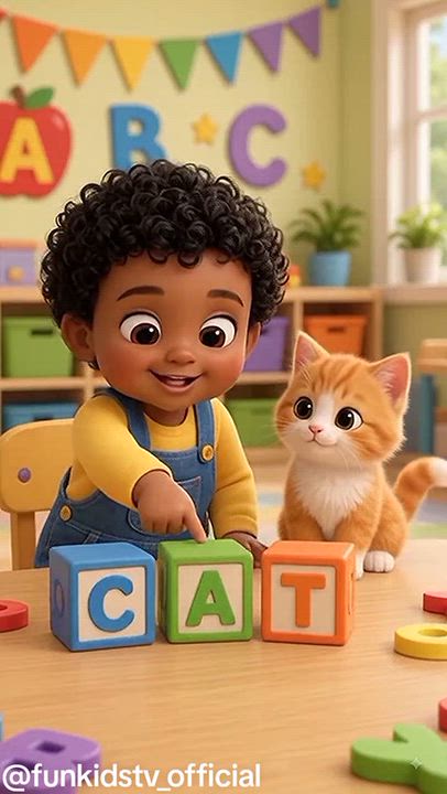 🐱✨ Can you spell CAT? ✨🐱
Let us learn together! 🔤👶
C… A… T… CAT! 🎉
Did you spell it with us?...