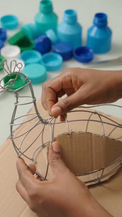 Today I will be teaching you how to make this beautiful peacock from scratch using plastic covers....