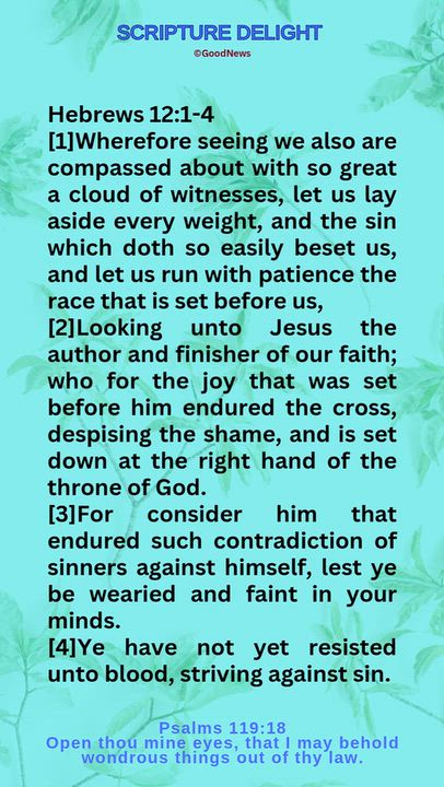#ScriptureDelight
Meditate and act positively on the Word, and where applicable, pray and make your...