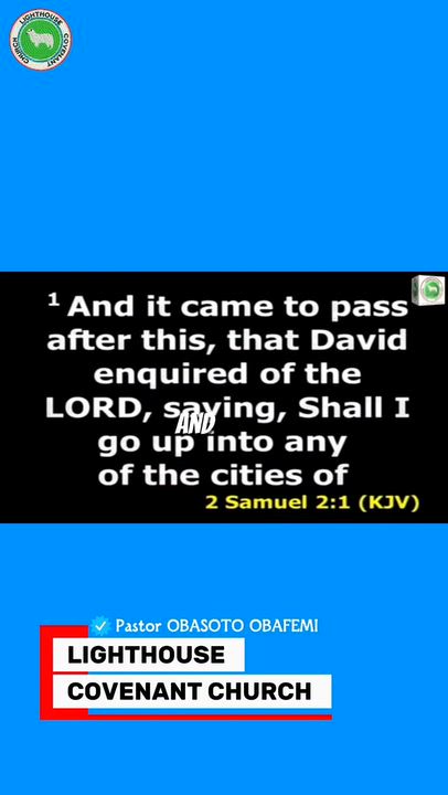 This is the reason why David became preffered as a king above Saul who was on the throne